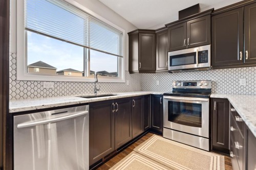 14 Red Embers Crescent Ne, Calgary, AB - Indoor Photo Showing Kitchen With Stainless Steel Kitchen