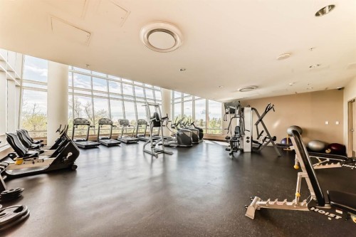 1907-77 Spruce Place Sw, Calgary, AB - Indoor Photo Showing Gym Room