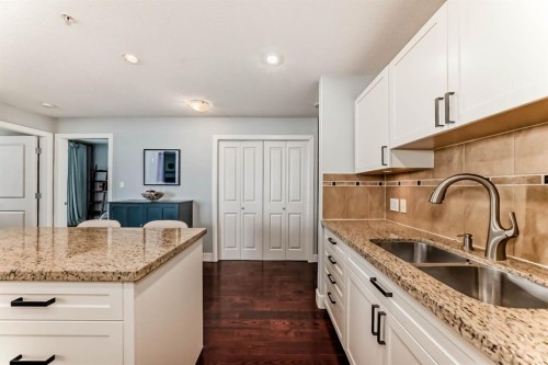 1907-77 Spruce Place Sw, Calgary, AB - Indoor Photo Showing Kitchen With Double Sink