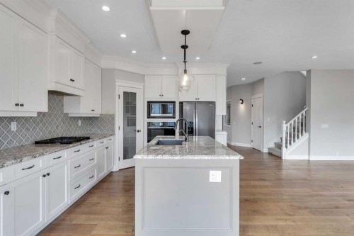 202 Coral Reef Manor Ne, Calgary, AB - Indoor Photo Showing Kitchen With Upgraded Kitchen