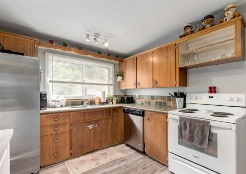 70 Allandale Close Se, Calgary, AB - Indoor Photo Showing Kitchen With Double Sink