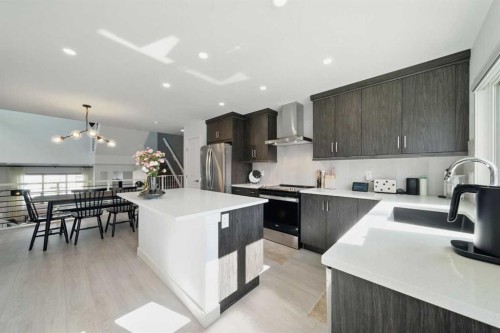 47 Edith Terrace Nw, Calgary, AB - Indoor Photo Showing Kitchen With Stainless Steel Kitchen With Upgraded Kitchen