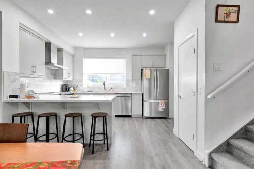 117 Ambleton Drive Nw, Calgary, AB - Indoor Photo Showing Kitchen With Stainless Steel Kitchen With Upgraded Kitchen