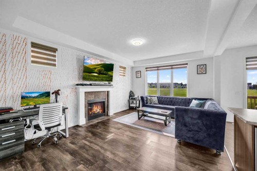 21 Cityscape Place Ne, Calgary, AB - Indoor Photo Showing Living Room With Fireplace