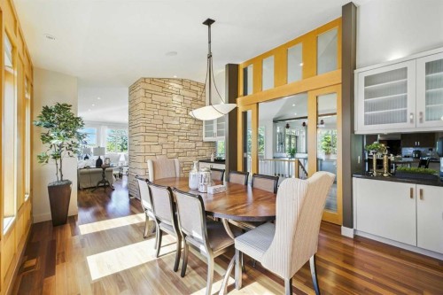 16 Spring Valley Lane Sw, Calgary, AB - Indoor Photo Showing Dining Room