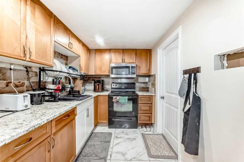 203 Penbrooke Close Se, Calgary, AB - Indoor Photo Showing Kitchen With Double Sink