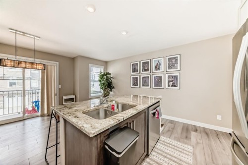 516 Sage Hill Grove Nw, Calgary, AB - Indoor Photo Showing Kitchen With Double Sink