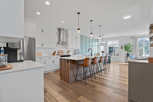 57 Ranchers Way, Okotoks, AB - Indoor Photo Showing Kitchen With Upgraded Kitchen