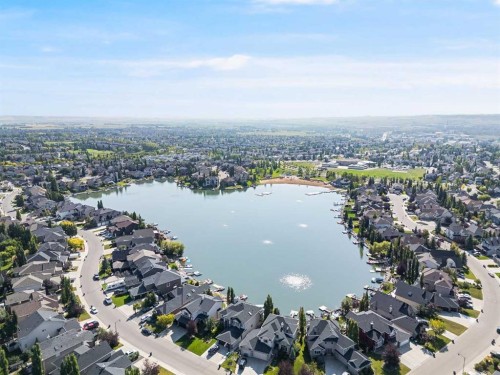 201 Crystalridge Rise, Okotoks, AB - Outdoor With Body Of Water With View