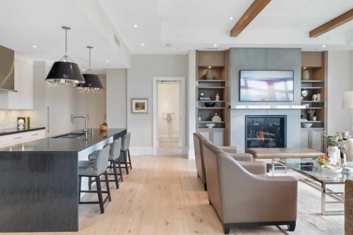 302-3030 17 Street Sw, Calgary, AB - Indoor With Fireplace