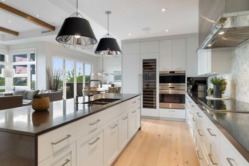 302-3030 17 Street Sw, Calgary, AB - Indoor Photo Showing Kitchen With Double Sink With Upgraded Kitchen