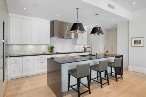 302-3030 17 Street Sw, Calgary, AB - Indoor Photo Showing Kitchen With Upgraded Kitchen