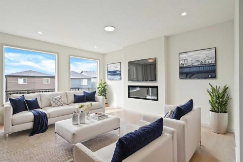 31 Lucas Passage Nw, Calgary, AB - Indoor Photo Showing Living Room