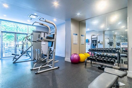 1301-1110 11 Street Sw, Calgary, AB - Indoor Photo Showing Gym Room