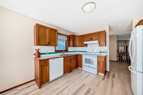 247 Shawinigan Drive Sw, Calgary, AB - Indoor Photo Showing Kitchen With Double Sink
