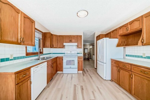247 Shawinigan Drive Sw, Calgary, AB - Indoor Photo Showing Kitchen With Double Sink