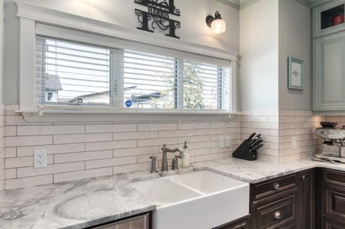 1907 37 Avenue Sw, Calgary, AB - Indoor Photo Showing Kitchen With Double Sink