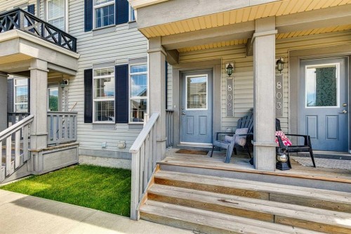 802-1001 8 Street Nw, Airdrie, AB - Outdoor With Deck Patio Veranda