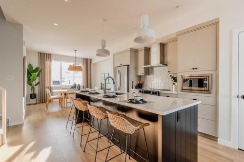 1229 Creekview Drive Sw, Calgary, AB - Indoor Photo Showing Kitchen With Upgraded Kitchen