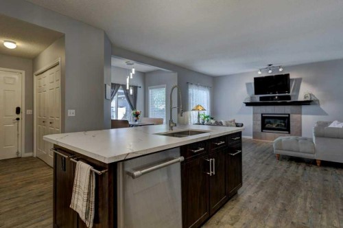 18380 Chaparral Street Se, Calgary, AB - Indoor With Fireplace