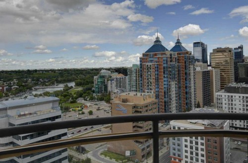 2401-1078 6 Avenue Sw, Calgary, AB - Outdoor With Balcony With View