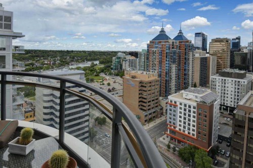 2401-1078 6 Avenue Sw, Calgary, AB - Outdoor With Balcony With View