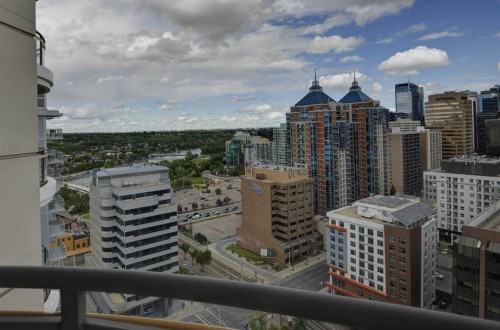 2401-1078 6 Avenue Sw, Calgary, AB - Outdoor With Balcony With View