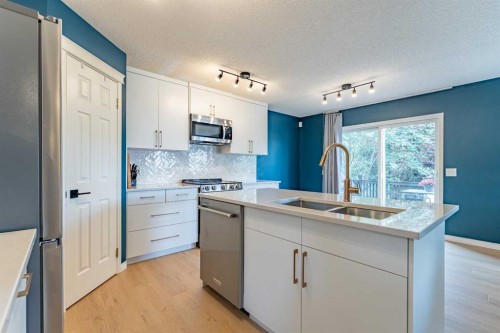76 Cranfield Place Se, Calgary, AB - Indoor Photo Showing Kitchen With Double Sink With Upgraded Kitchen