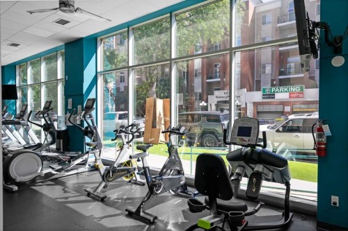 1108-836 15 Avenue Sw, Calgary, AB - Indoor Photo Showing Gym Room