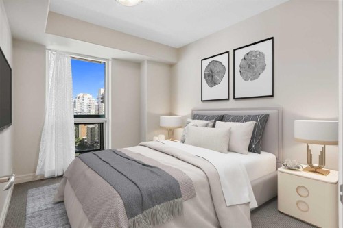 1108-836 15 Avenue Sw, Calgary, AB - Indoor Photo Showing Bedroom