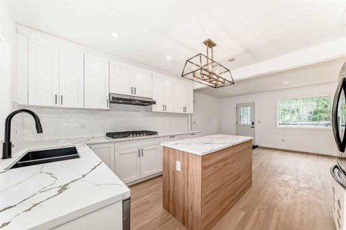 264 99 Avenue Se, Calgary, AB - Indoor Photo Showing Kitchen With Double Sink