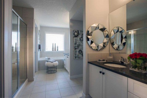 51 Sunrise Heath, Cochrane, AB - Indoor Photo Showing Bathroom
