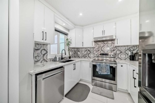 49 Taravista Way Ne, Calgary, AB - Indoor Photo Showing Kitchen With Double Sink With Upgraded Kitchen