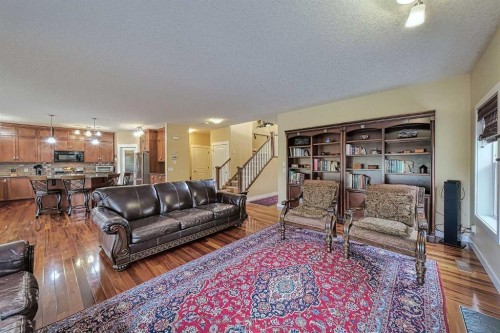 66 Crystal Green Drive, Okotoks, AB - Indoor Photo Showing Living Room