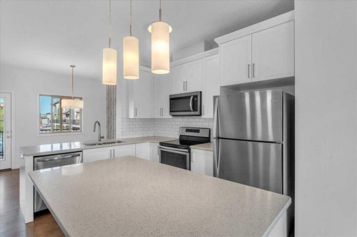 417 Legacy Boulevard Se, Calgary, AB - Indoor Photo Showing Kitchen With Stainless Steel Kitchen With Upgraded Kitchen