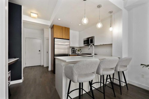 204-305 18 Avenue Sw, Calgary, AB - Indoor Photo Showing Kitchen With Upgraded Kitchen