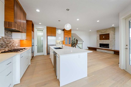 74 Chaparral Valley Square Se, Calgary, AB - Indoor Photo Showing Kitchen With Upgraded Kitchen