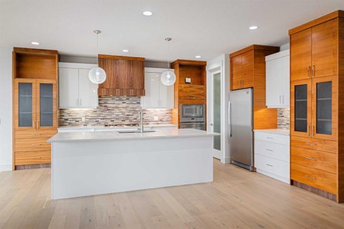 74 Chaparral Valley Square Se, Calgary, AB - Indoor Photo Showing Kitchen With Upgraded Kitchen