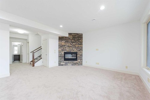 74 Chaparral Valley Square Se, Calgary, AB - Indoor With Fireplace