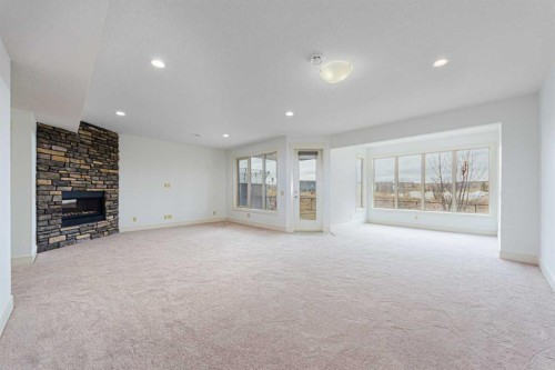 74 Chaparral Valley Square Se, Calgary, AB - Indoor With Fireplace