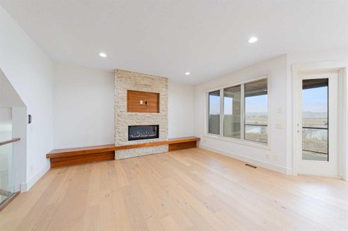 74 Chaparral Valley Square Se, Calgary, AB - Indoor Photo Showing Other Room With Fireplace