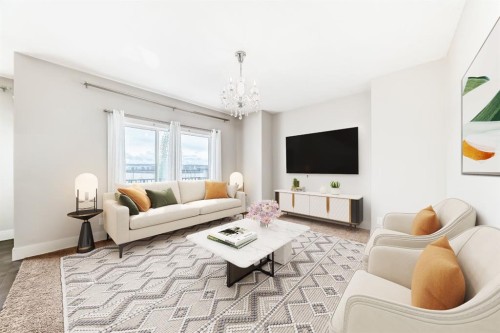 14 Heritage View, Cochrane, AB - Indoor Photo Showing Living Room