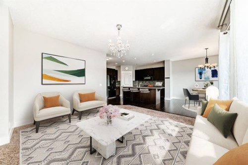 14 Heritage View, Cochrane, AB - Indoor Photo Showing Living Room