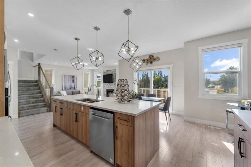 229 Walgrove Terrace Se, Calgary, AB - Indoor Photo Showing Kitchen With Double Sink With Upgraded Kitchen
