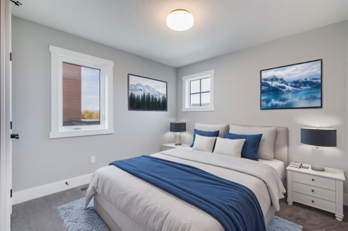 1209 Coopers Drive Sw, Airdrie, AB - Indoor Photo Showing Bedroom