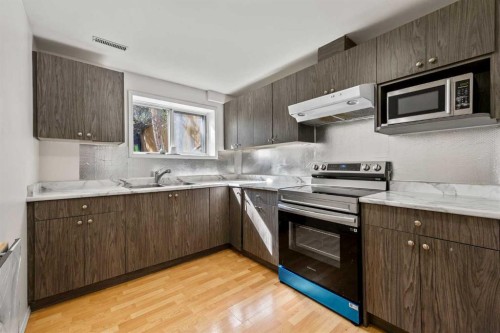 6419 28 Avenue Ne, Calgary, AB - Indoor Photo Showing Kitchen With Double Sink