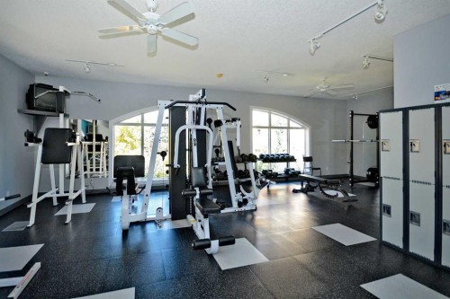 214-2 Hemlock Crescent Sw, Calgary, AB - Indoor Photo Showing Gym Room