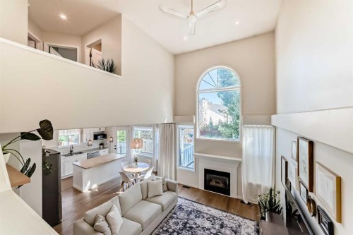 132 Hidden Valley Crescent Nw, Calgary, AB - Indoor With Fireplace