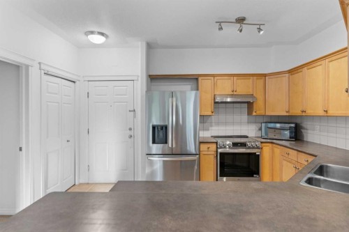 303-2416 Erlton Street Sw, Calgary, AB - Indoor Photo Showing Kitchen With Stainless Steel Kitchen With Double Sink
