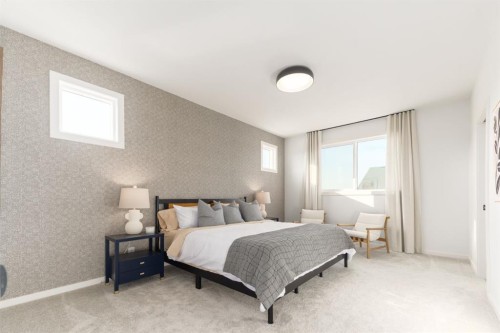 80 Creekside Path Sw, Calgary, AB - Indoor Photo Showing Bedroom